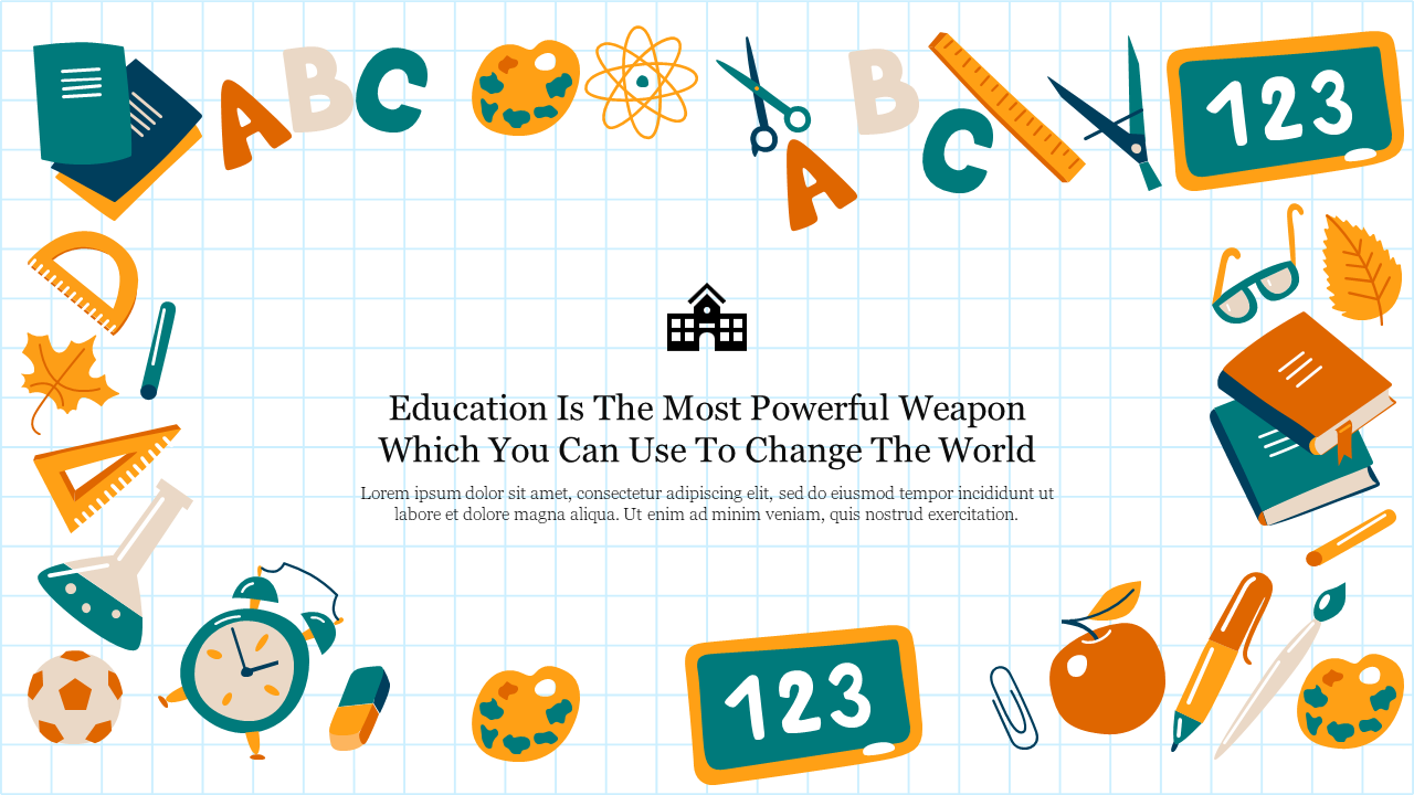 Amazing Background Design For Education Slide PowerPoint